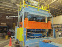 used 500 ton Fabriweld hydraulic testing press installed new in 2004 for sale.